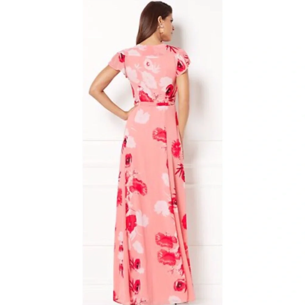 ❤️Floral Wrap Dress, Valentines Day, Easter Eva Mendez feminine, modest - Picture 6 of 6